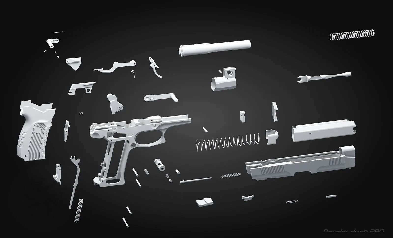 Gun project. ПСС вул 3д модель.