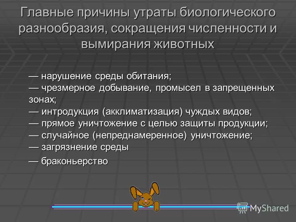 Основные причины утраты биологического разнообразия. Причины сокращения видов животных. Основные причины утраты биоразнообразия. Причины сокращения численности видов животных.