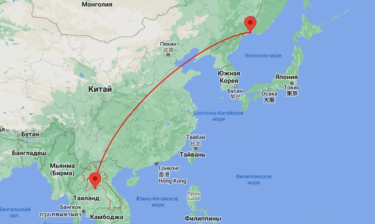 Владивосток Лаос. От Владивостока до китайского моря. Лаос прямой рейс. Владивосток рядом с Китаем. Владивосток бангкок прямой