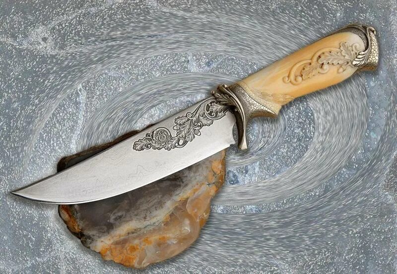 Кованый охотничий нож. Эксклюзивные ножи. кованые ножи. большой кованый нож. ножи ковка охота.