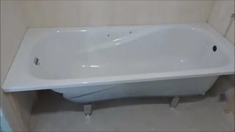 Установка ванны акриловая чугунная