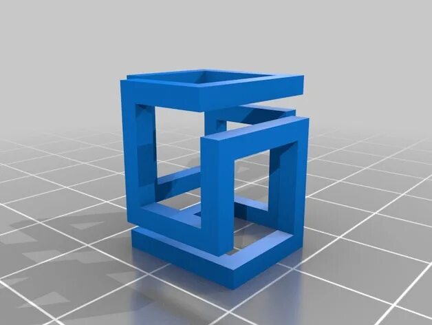 Cube stl. Infinity cube 3d model. стол иллюзия. столик с иллюзией. табурет оптическая иллюзия.
