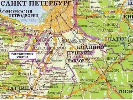 Тосно на карте