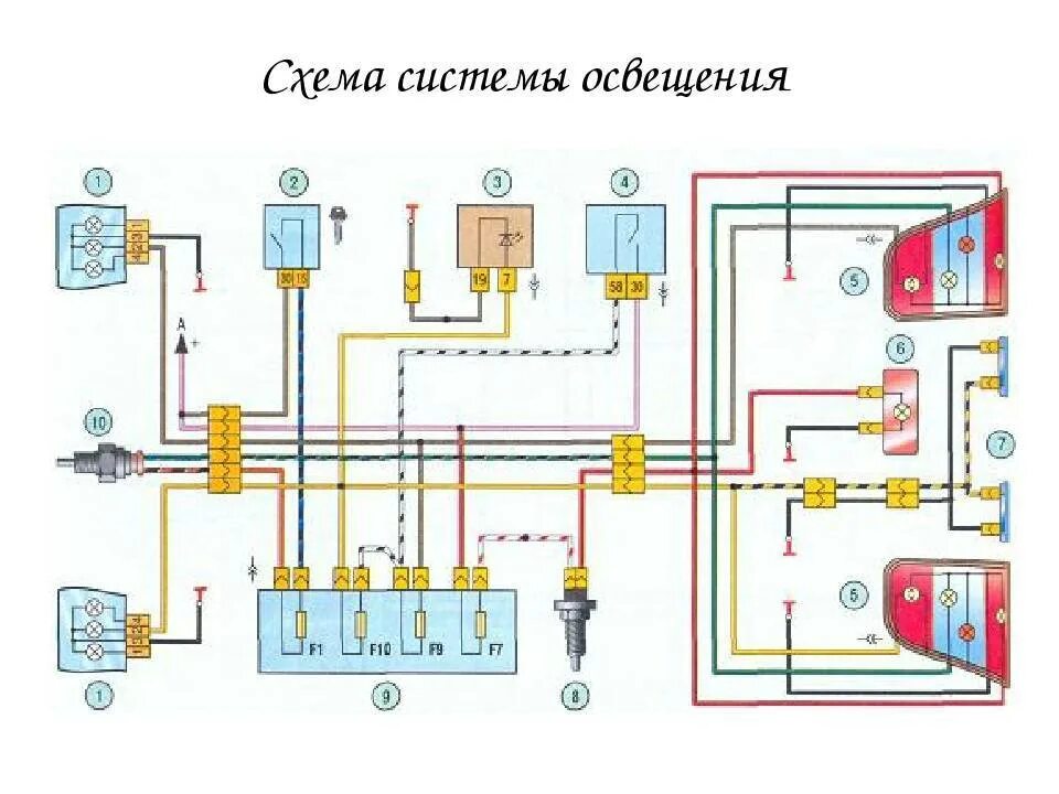 Схема включения ламп заднего хода. Электропроводка Калина задних фонарей. Схема включения фонарей заднего хода ВАЗ 2110.