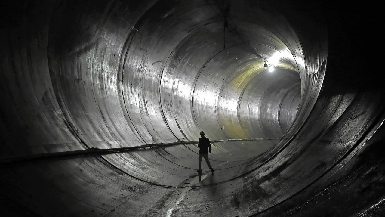 Under the tunnel