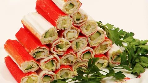 Крабовые палочки с зеленью