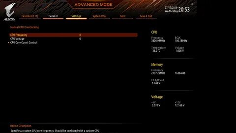 Aorus elite bios