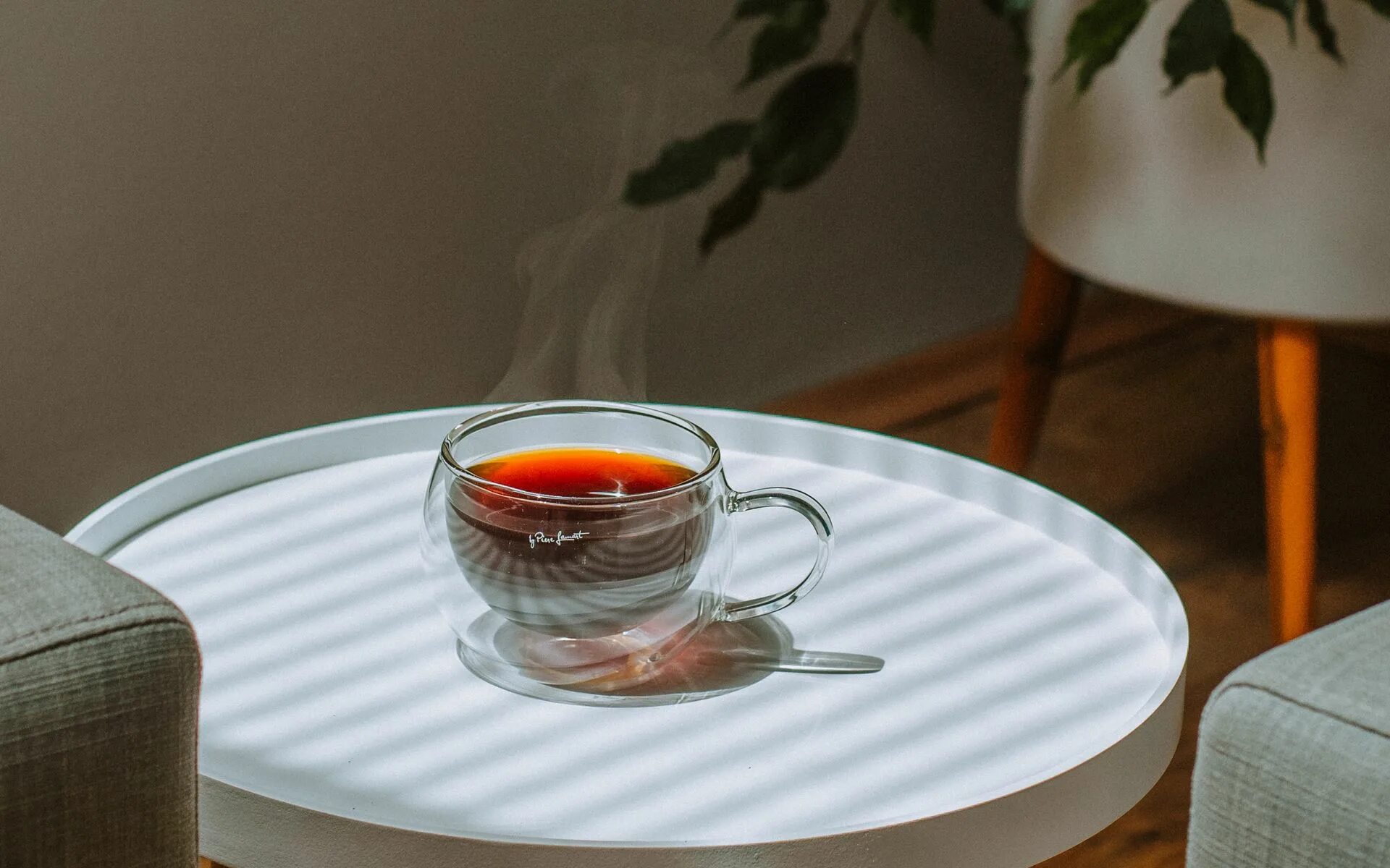 There two cups on the table