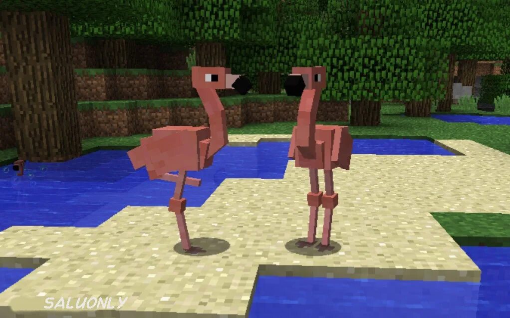 Minecraft birds. Фламинго в МАЙНКРАФТЕ. Фламинго в МАЙНКРАФТЕ постройка. Птица в МАЙНКРАФТЕ. МАЙНКРАФТЕ попугай в мод.