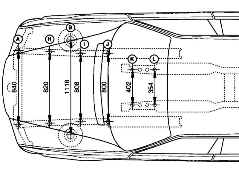 Геометрия кузова ваз. Контрольные точки моторного отсека ВАЗ 2170. Контрольные точки в моторном отсеке 2110.