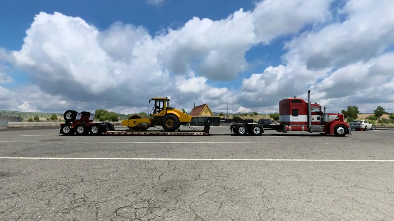 Атс 9. Kenworth w900 Lowboy. Kenworth w900l Studio Sleeper. Corby_Deloupe_Lowboy ATS. Lowboy Trailer.