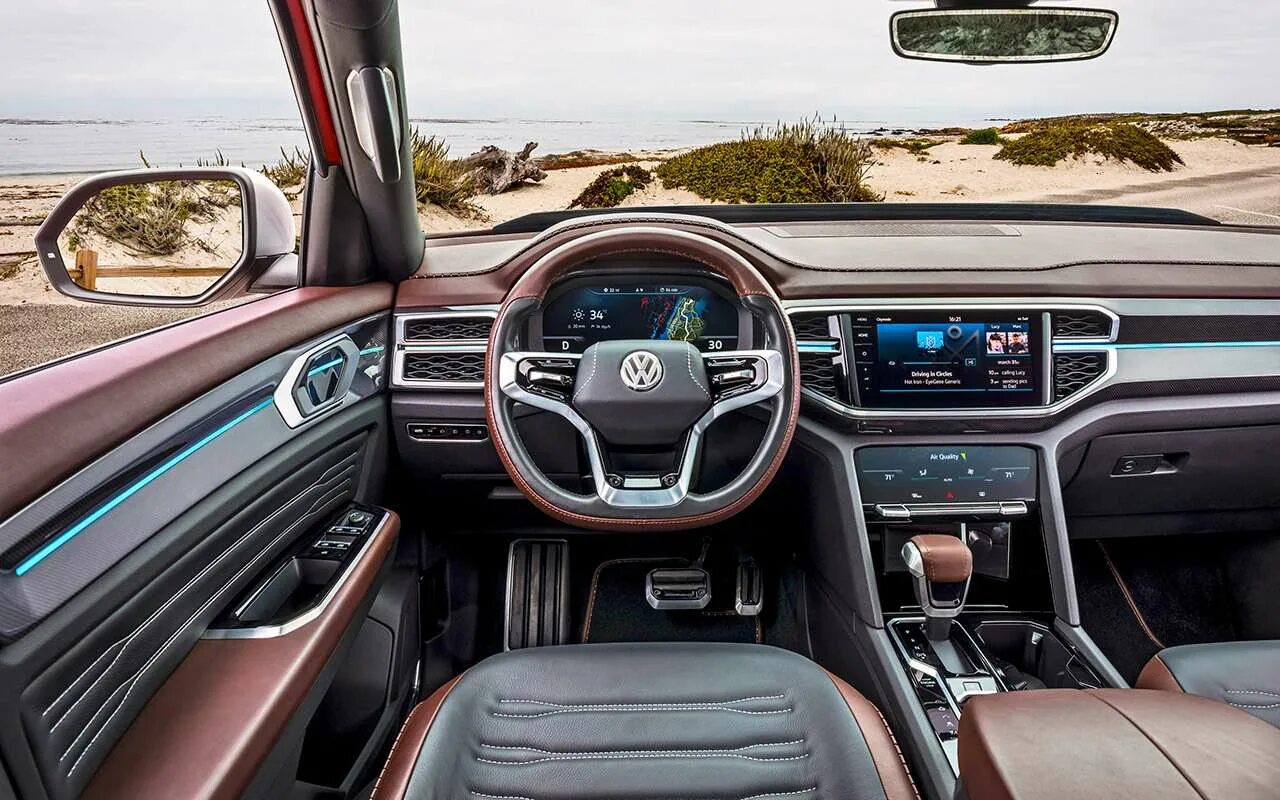 Фольксваген атлас купить. VW Atlas Tanoak. Volkswagen Teramont 2023 Interior. Volkswagen Atlas Tanoak Pickup. Volkswagen Atlas 2022 Interior.