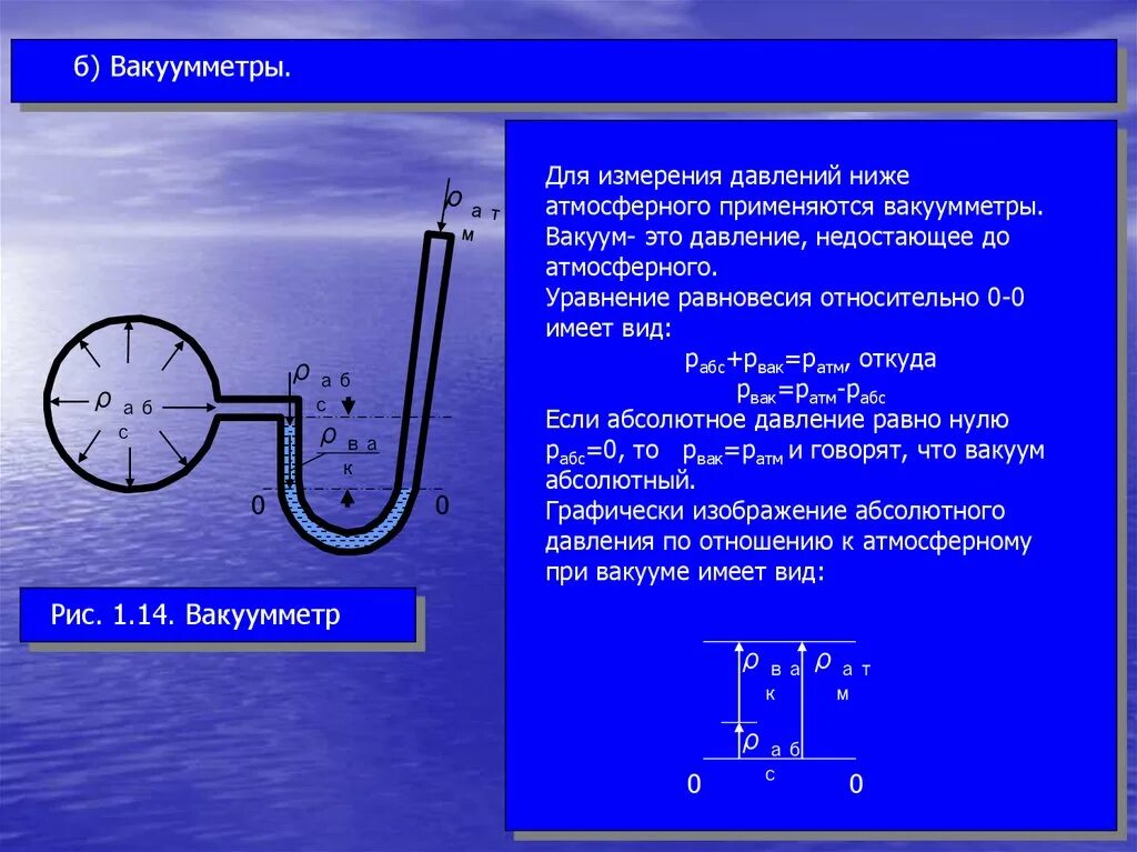 Величина зарядного давления. Определить абсолютное, избыточное, вакуумметрическое давление. Вакуумметрическое давление измеряется. Формула абсолютного давления разрежения. Определить вакуумметрическое давление.