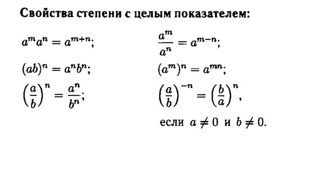 Правила степеней словами. Алгебра 8 класс свойства степени с целым показателем. Свойства степени с целым показателем примеры. Алгебра 7 класс степень с целым показателем. Свойства степени с целым показателем формулы.