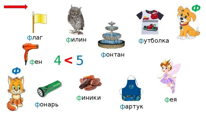 Слова где буква ф