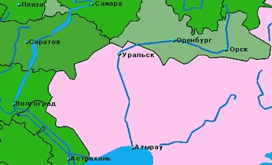Географическое положение реки урал