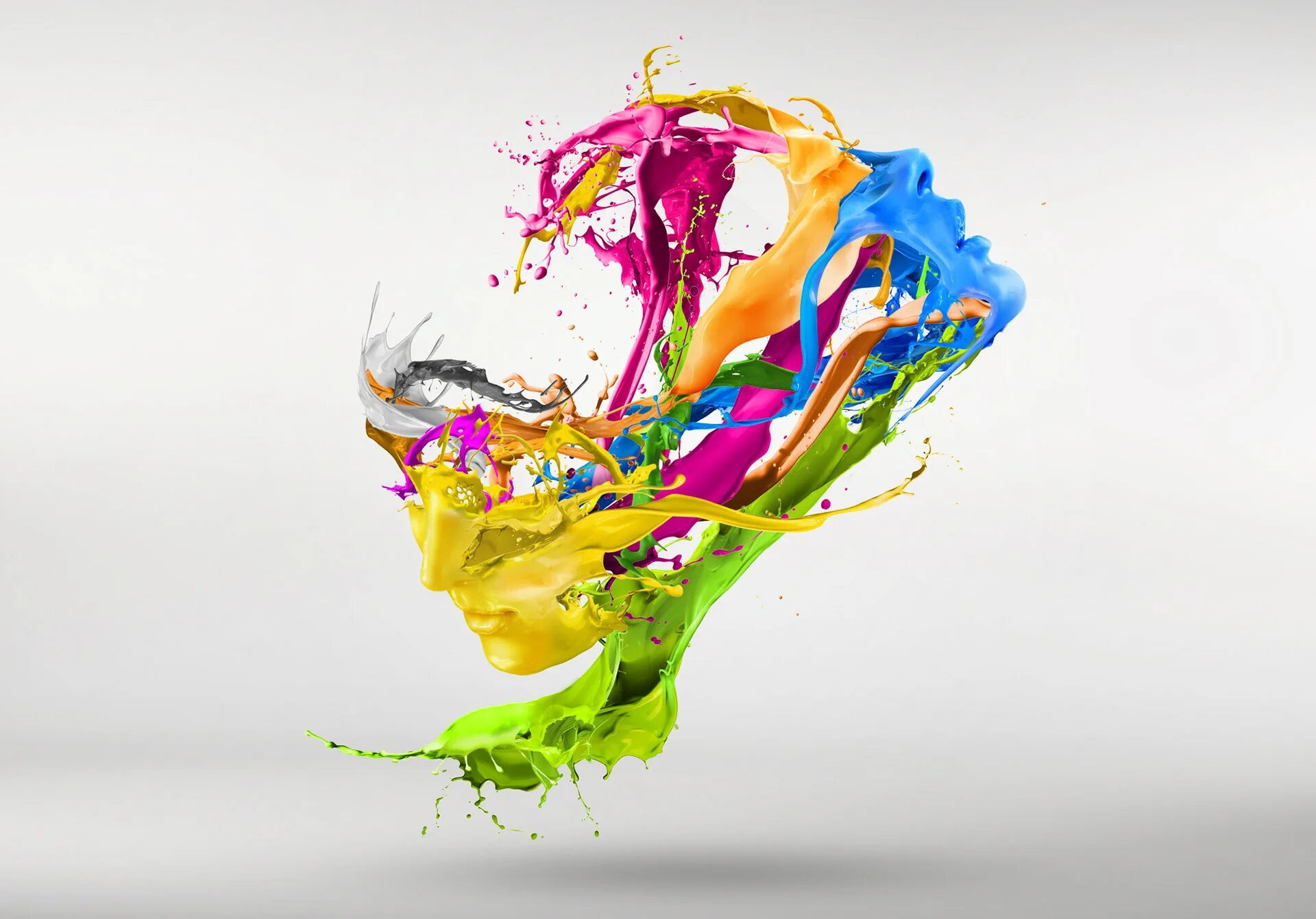 Брызги краски в воде. Абстрактные пятна. Creative color. Креативность идеи. Цветовой круг для перманентного макияжа.