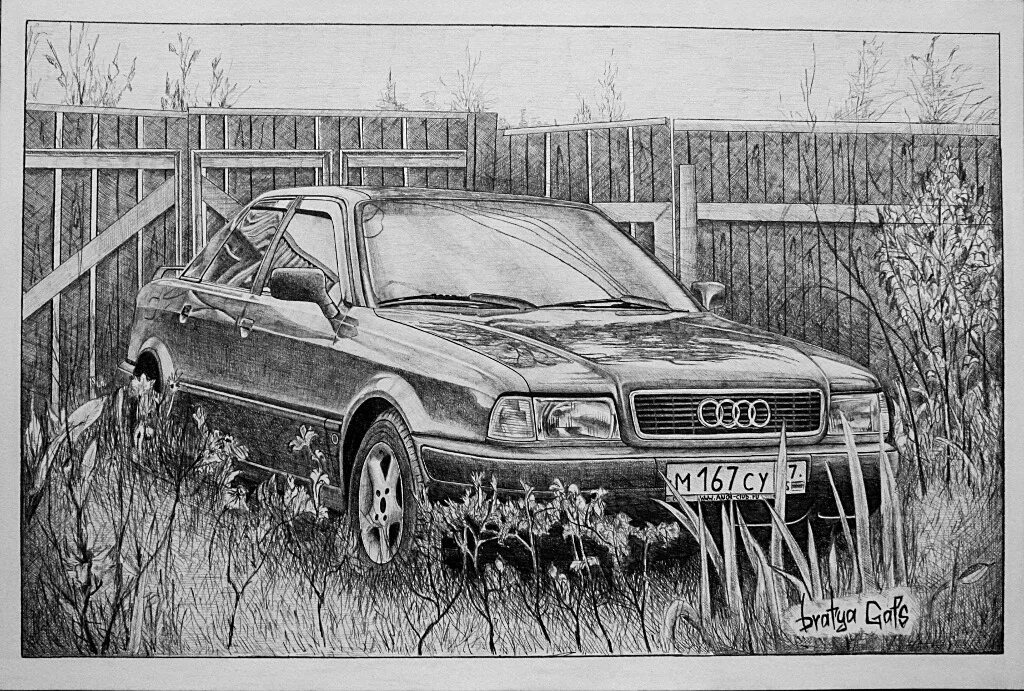 Рисунки 100 100. Ауди 80 рисунок. Ауди 80 карандашом. Раскраска Ауди 80. Audi 80 в карандаше.