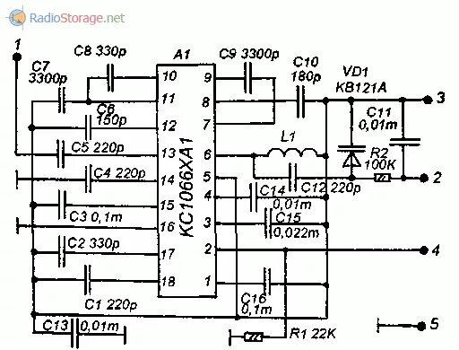 Микросхема кс1066ха1 схема включения Очень разумные технологические странички Радио приемники от 40 до 200мГц При