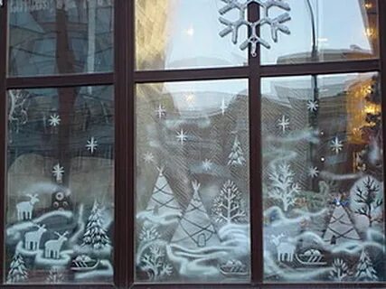 Нарисовать узоры на окне к новому году