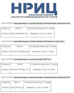 Нриц нижневартовск телефон