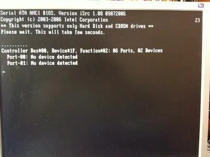 No bootable device is detected