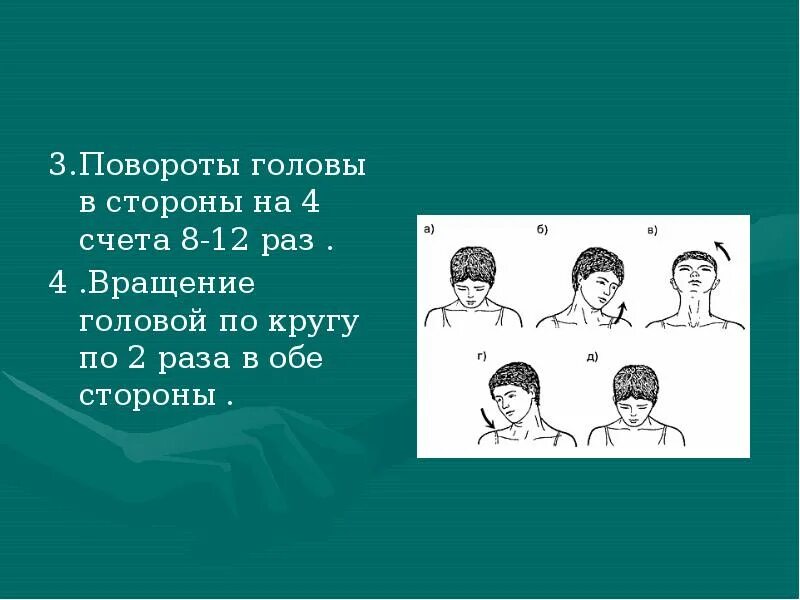 Повороты головы в стороны. Вращение головой по кругу. Повороты головой описание упражнения. 3. Повороты головы в стороны. Повороты 5 класс