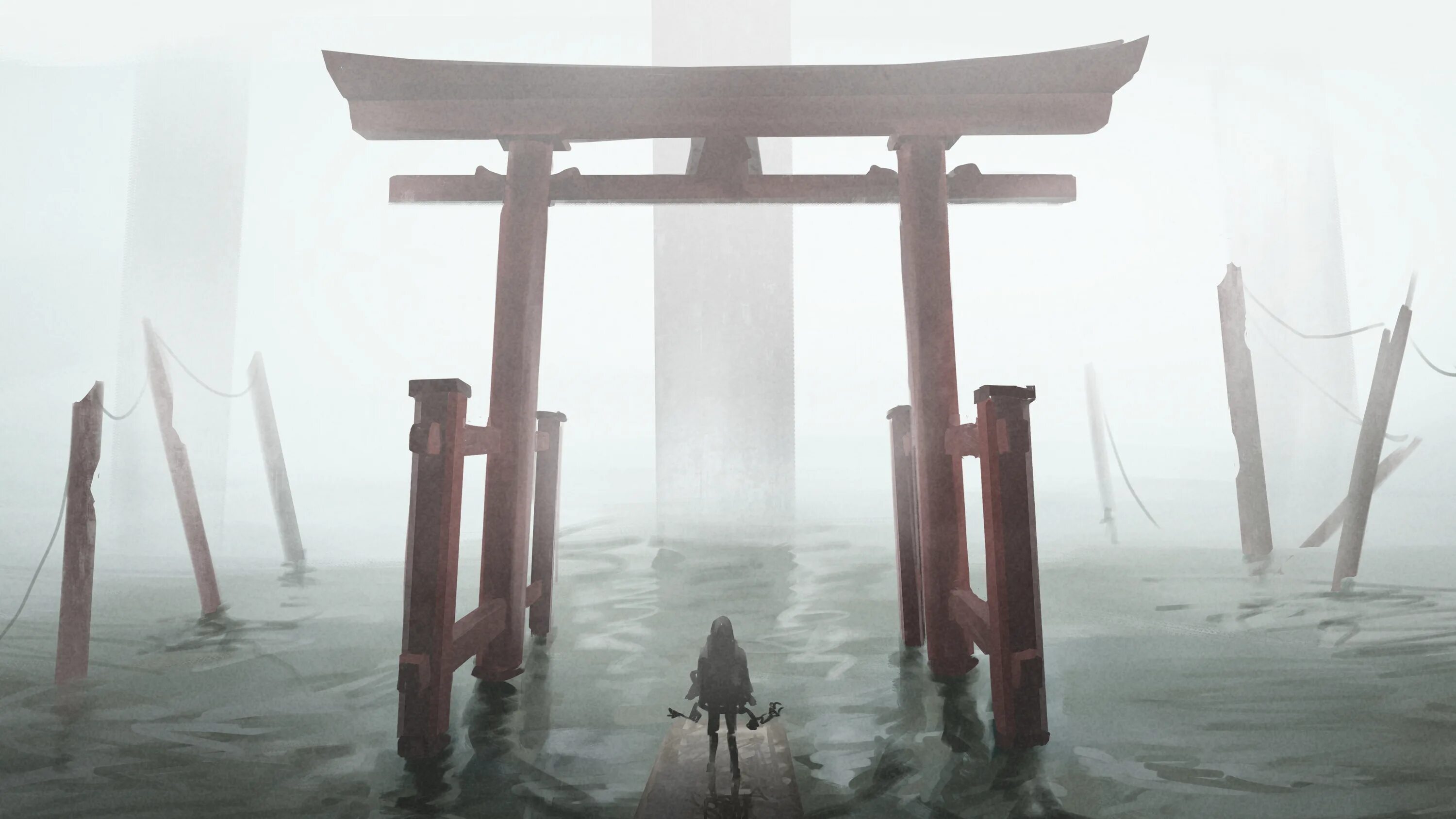 The man from the fog 1.2. Тории обои. from the fog тотем. художник torii kotondo..