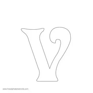 Трафарет буквы v