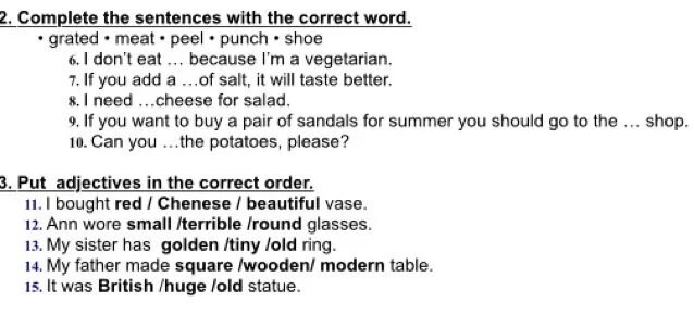 Put the adjectives in the correct order. Put adjectives in the correct order i bought Red Chinese. Put the adjectives in the correct order a Round beautiful Wooden Table. Put the adjectives in the correct order i bought Red.