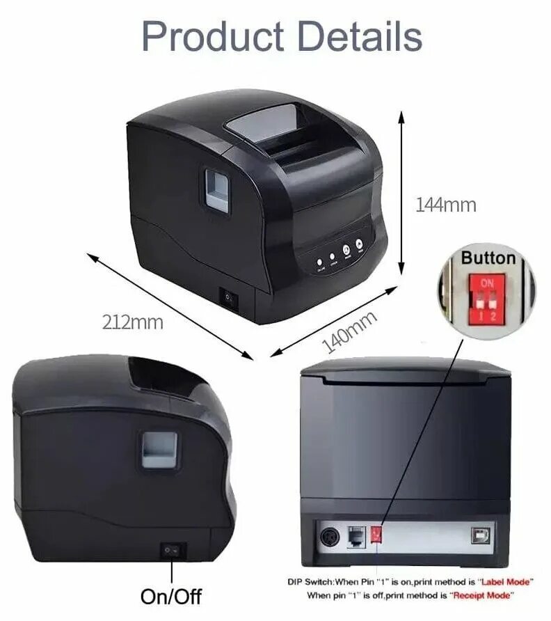 Как подключить xprinter 365b к компьютеру 162 отзыва на Термальный термо принтер для наклеек этикеток чеков Xprinter XP-36