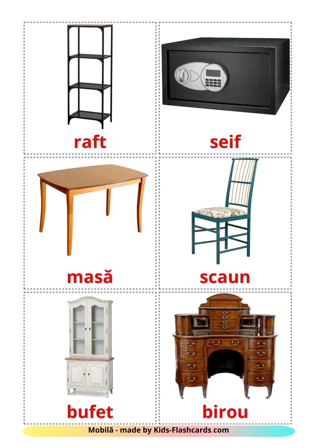 Furniture flashcards. Furniture flashcards