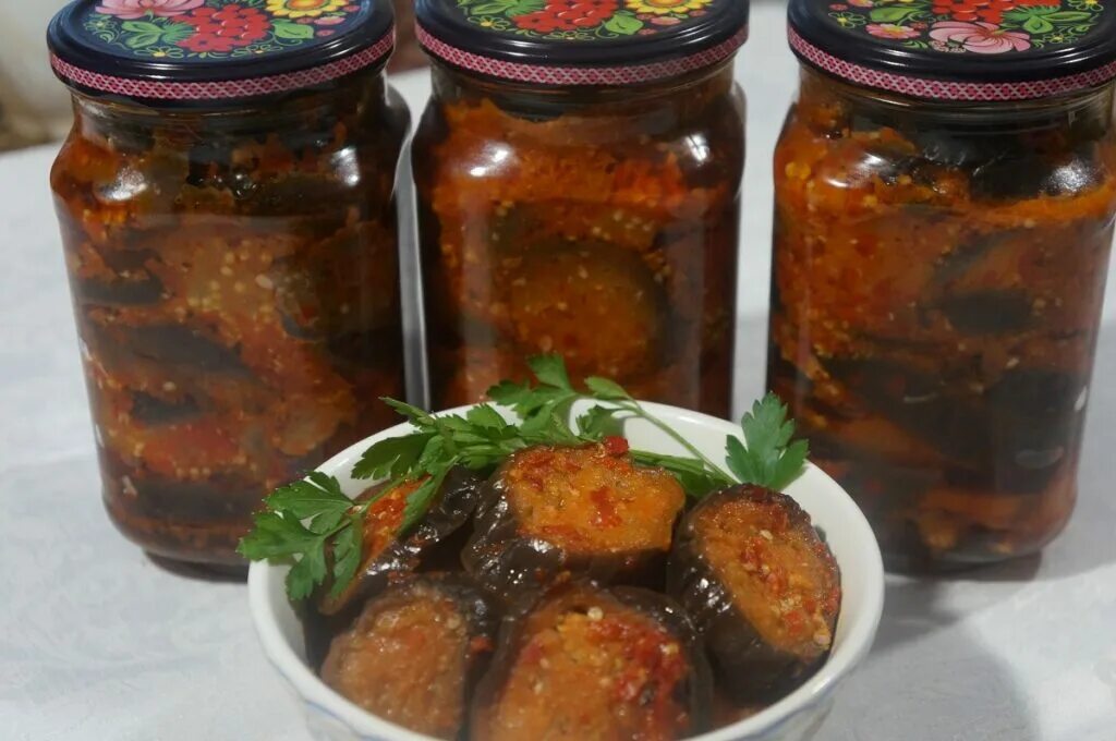 Острые баклажаны на зиму