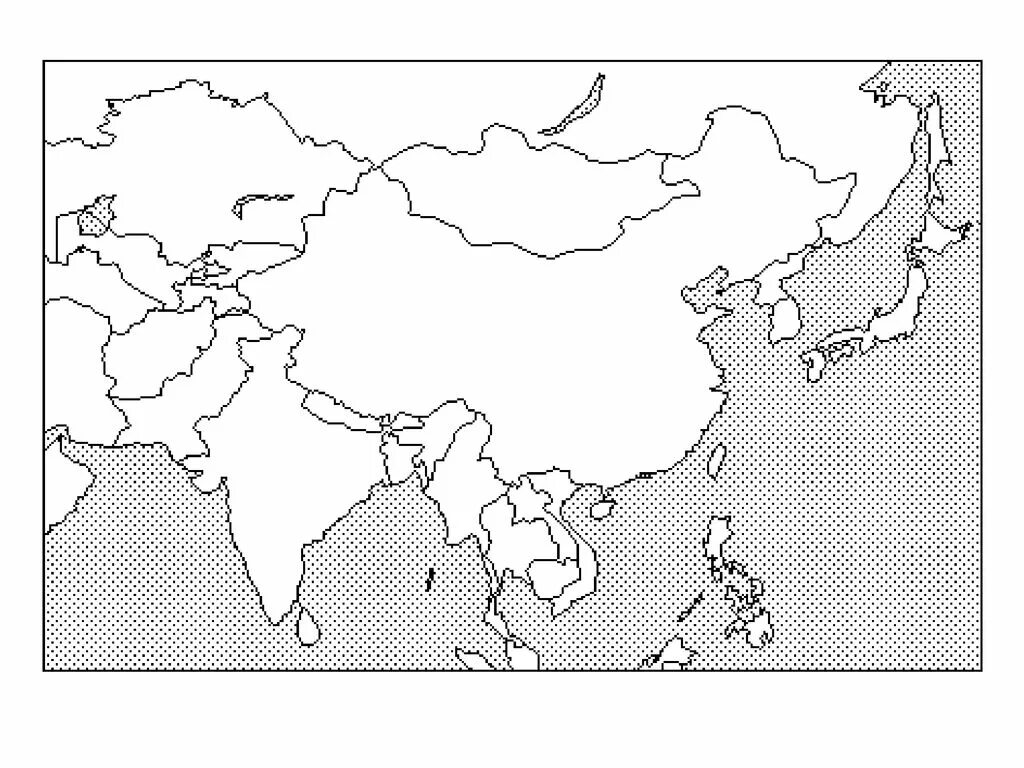 Контурная карта зарубежной Азии с границами государств. Карта Азии со странами пустая. Политическая карта зарубежной Азии пустая. Зарубежная Азия политическая карта чистая.