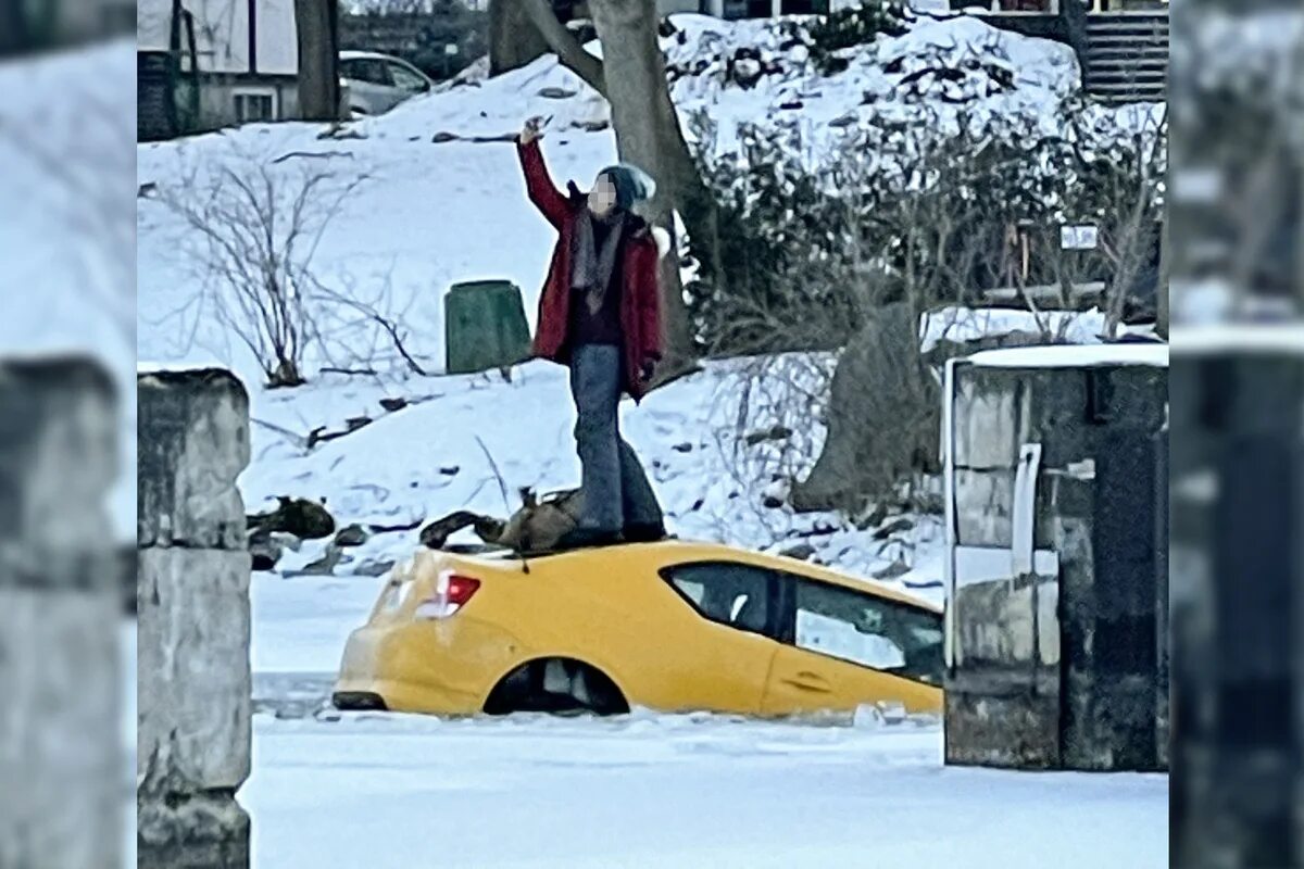 Девушка ушла под лед