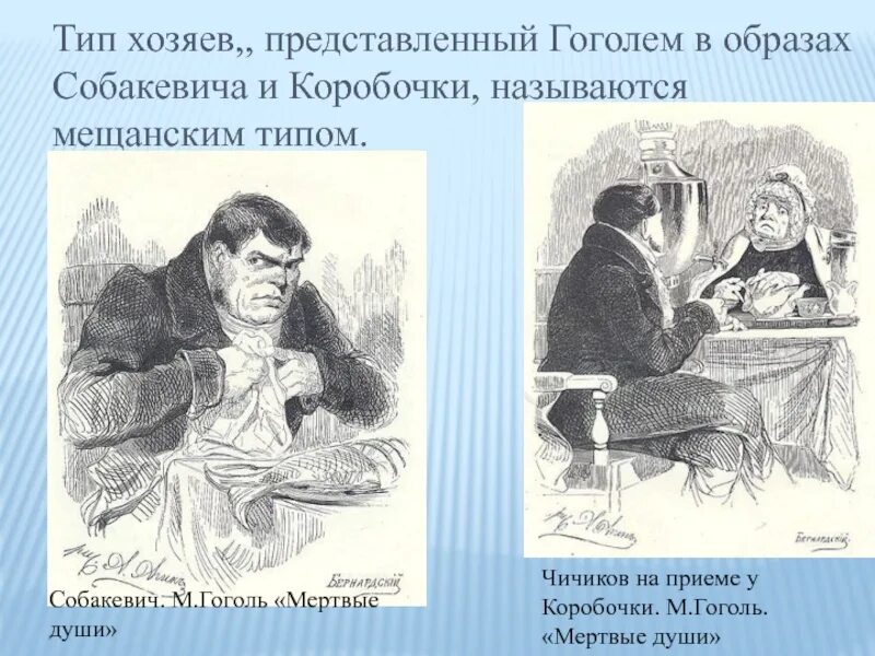 Для чего чичикову нужны были мертвые. Гоголь мертвые души Собакевич. Образы коробочки и Собакевича. Чичиков в гостях у коробочки. Чичиков и Собакевич иллюстрации.