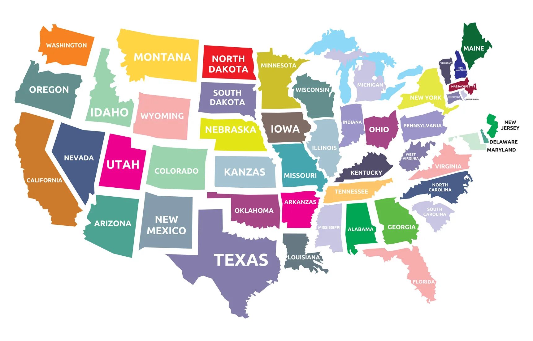 Карта США. Карта США со Штатами. 5 Штатов США. 50 Штатов Америки. Usa states capitals