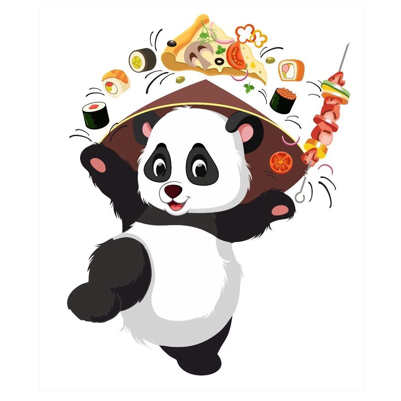 Панда таджикски. Панда. Панда иллюстрация. Панда роллы. Суши Панда логотип.