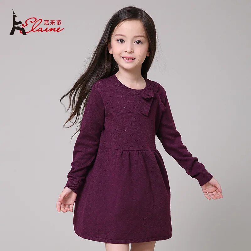 детские теплые платья