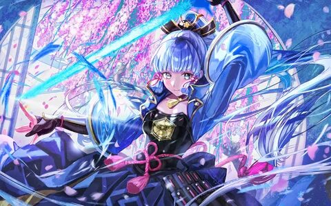 Kamisato Ayaka, blue sword, Genshin Impact, artwork, manga, Kamisato Ayaka Gens...