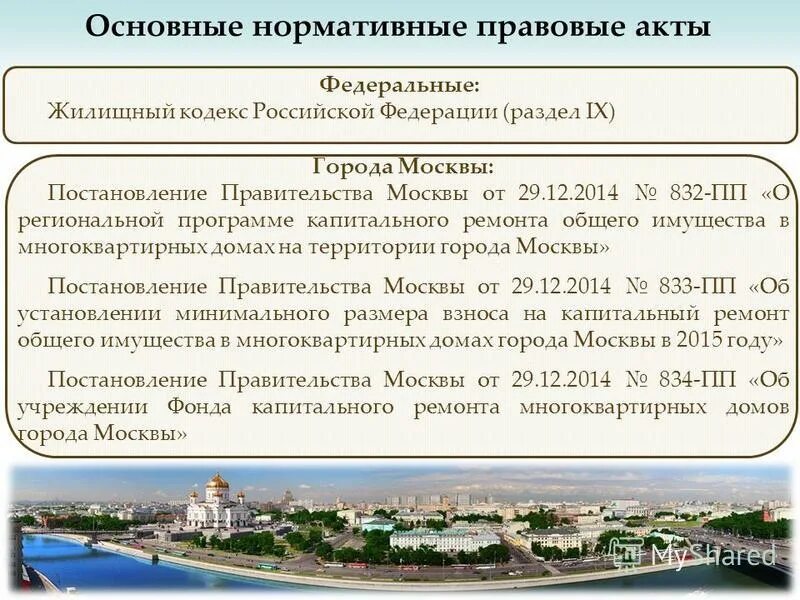 Капитальный ремонт постановление правительства рф. Нормативно правовые акты частного жилищного фонда. Нормативные акты правительства Москвы. Основные нормативно правовые акты ЖКХ. НПА регулирующие частный жилищный фонд.