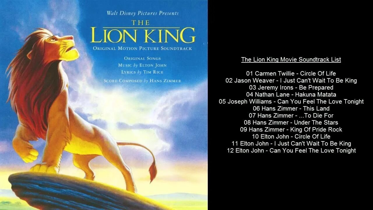 Слова музыки лев. Elton John the Lion King 1994. Король Лев Ханс Циммер. Король Лев OST. Король Лев circle of Life.