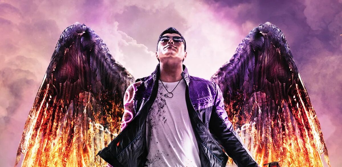 Get rows. Saints row: gat out of hell. saints row get out hell. johnny gat из gat out of hell. gat out of hell art.