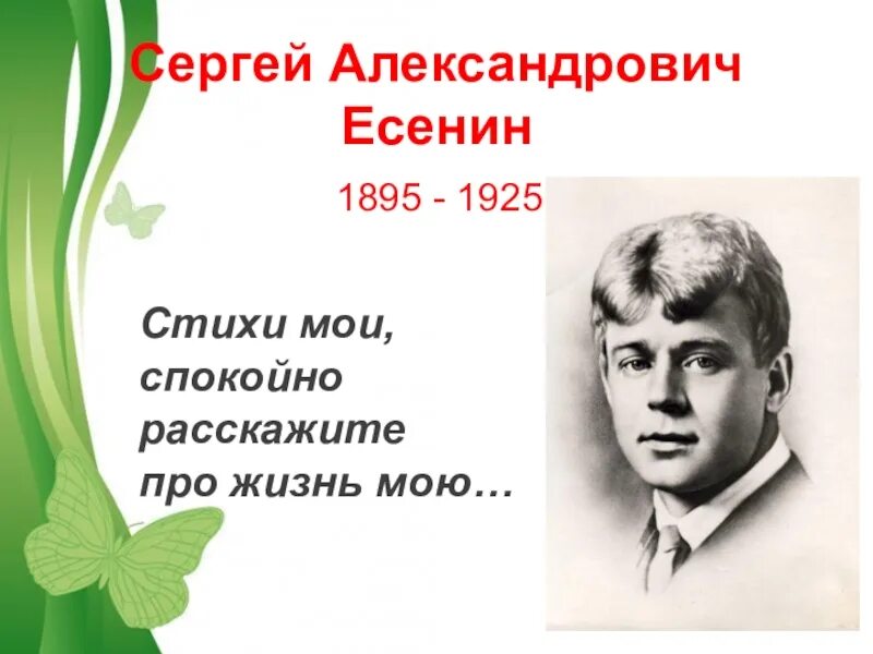 Есенин размышления о жизни природе предназначении человека. Стихи Есенина.