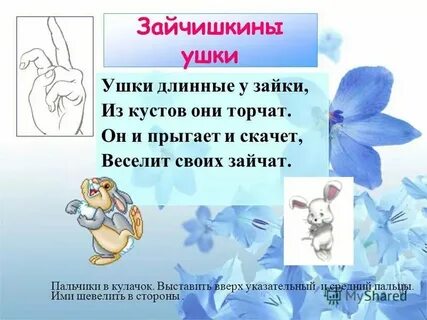 Зайка длинные ушки ножки