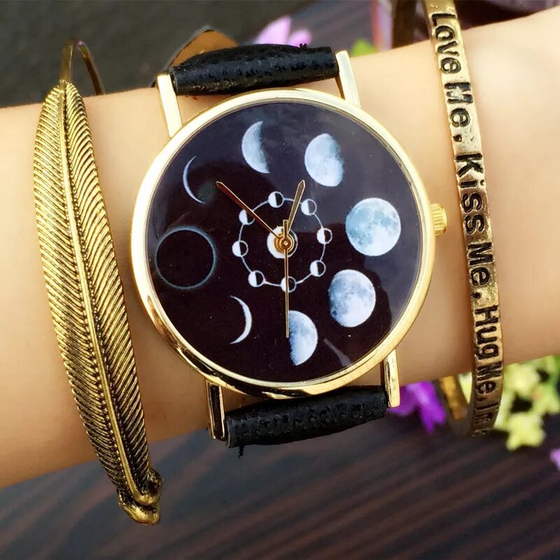 Lune купить. Часы Moon phase. Часы наручные фазы Луны. Женские наручные часы с луной. Часы Луна наручные.