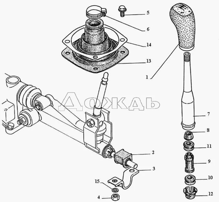 Рычаг переключения газ. Рычаг переключения скоростей Газель 3302. Ремкомплект рычага КПП ГАЗ-3302. Рычаг переключения передач ГАЗ 31105. Ремкомплект кулисы ГАЗ 2217.
