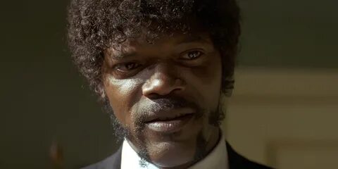 Samuel L. Jackson em Pulp Fiction. 