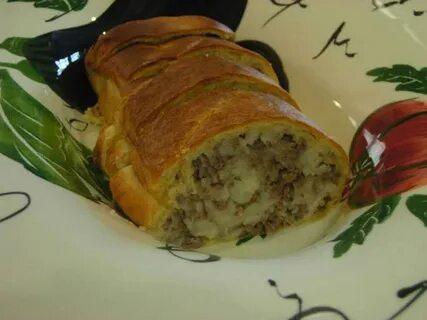 Штрудель с мясом и картошкой пошаговое