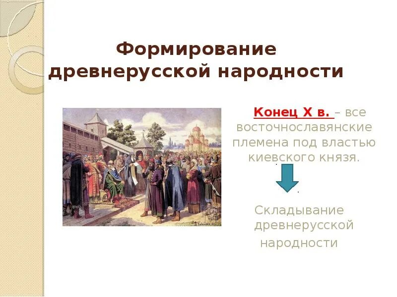 Формирование древнерусской народности. 1. Формирование древнерусской народности. Складывание древнерусской народности. Формирование древнерусского. Ограниченное общество русь